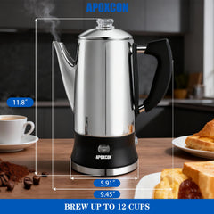 APOXCON percolator with glass knob top