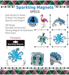Flamingo magnet Aqua79 rhinestones
