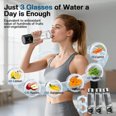 hydrogen water bottle electronic display remaining time