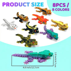 Crested Gecko Model Kit lizards 1.8in wide AQXYTK 8 Pcs