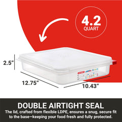 Double airtight LDPE sealing lid