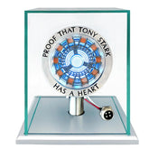 Arc Reactor LED light inside display case with bracket and USB cable