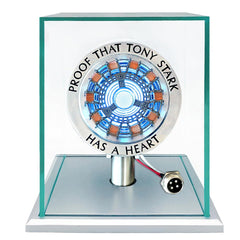 Arc Reactor LED light inside display case with bracket and USB cable