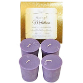 Archangel Metatron box of 4 soy votive candles with gemstones