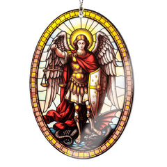 Archangel Michael Christmas Ornament on tree