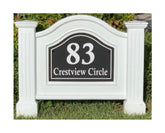 Arched house number plaque Mayne Nantucket Monument 19-85x14-85