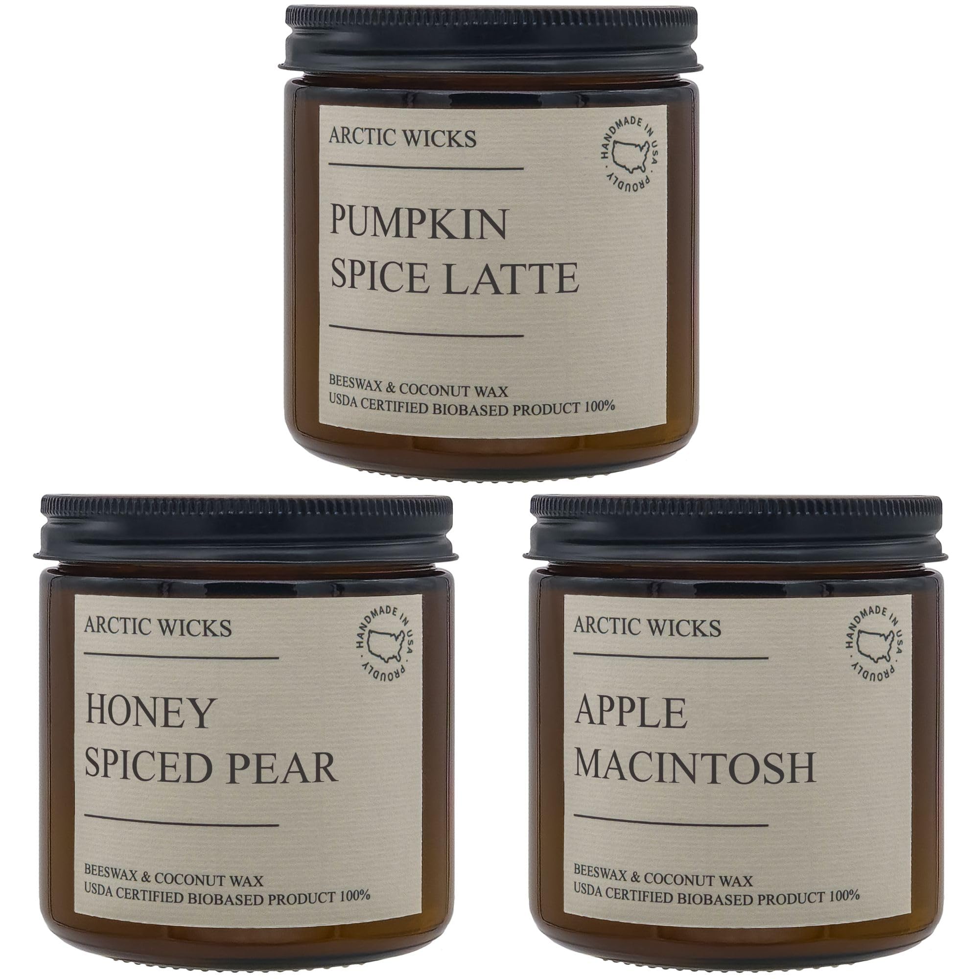 Arctic Wicks 3 Pack Fall Candle Set packaging