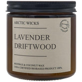 Arctic Wicks Lavender Driftwood Candle 16oz amber jar product image