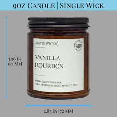 coconut beeswax base vanilla bourbon candle arctic wicks