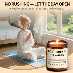 aredenua energy aromatherapy candle in home setting