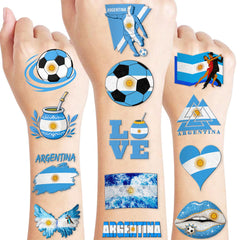 Bulk pack of Argentina soccer temporary tattoos 120 pcs