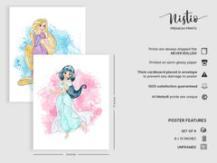 Ariel nursery poster included in 8x10 princess set