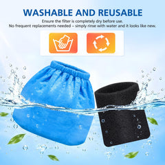 Cloth filter bag rinsable and reusable 10 pack