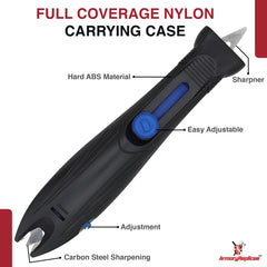 Armory Replicas ergonomic handheld sharpener for right or left handed users
