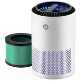 AROEVE MK01A air purifier white green front view