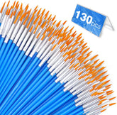 AROIC small paint brushes bulk 130pcs nylon hair round detail brushes