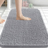arotive chenille bathroom rugs 30x20 grey product image 1