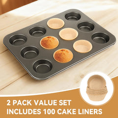 12 cup muffin pan with liners Artcochan
