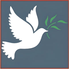 Reusable Mylar dove stencil for walls and decor by The Artful Stencil