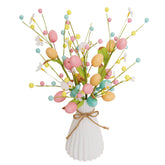 Artificial Easter Stems with eggs and colorful berries for centerpieces