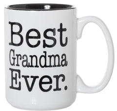 Best Grandma Ever mug 15oz ceramic by Artisan Owl black inlay interior