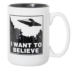 Artisan Owl I Want to Believe UFO Mug 15oz