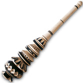 Authentic artisanal molinillo hot chocolate frother large image showing wood craftsmanship