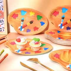 11.2 x 7.9 inch art palette plates stacked