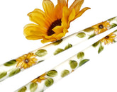 Artist hand painted sunflower design on taper candles