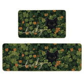Artoid Mode kitchen mat 17x29 shamrock pattern