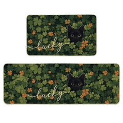 Artoid Mode kitchen mat 17x29 shamrock pattern