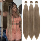 Ash Brown braiding hair pre stretched Ez Braid for box braids