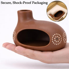 Crack-resistant ceramic Palo Santo burner with natural matte finish