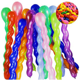 Asonlye spiral balloon set mixed colors for birthday decor