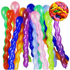 Asonlye spiral balloon set mixed colors for birthday decor