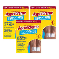 Aspercreme Lidocaine XL Pain Relief Patches for Back Neck and Shoulder Pain