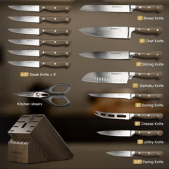 Wooden block storage for Astercook knife set