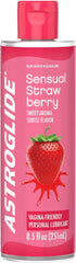 ASTROGLIDE strawberry flavored edible lubricant bottle 8.5oz