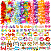 Atonofun 80 pcs leis set for Luau party decorations