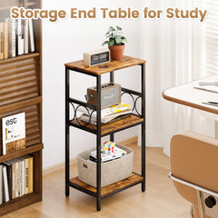 Heavy-Duty matte black iron frame with waterproof wood grain panels