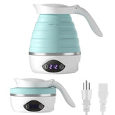 Folded AUCOO collapsible travel kettle ready for packing