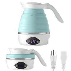 Folded AUCOO collapsible travel kettle ready for packing