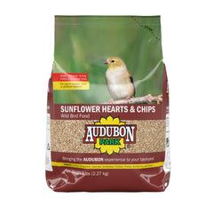 Audubon Park Sunflower Hearts & Chips Wild Bird Food 5-Pound Bag packaging