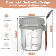 13 oz glass mason jars with lids for AUFXKOO set