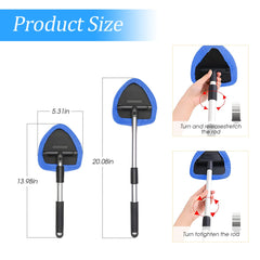180 degree rotating head for hard to reach windshield areas