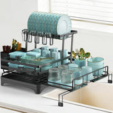 AULEEP 2 Tier Dish Drying Rack over sink saves counter space