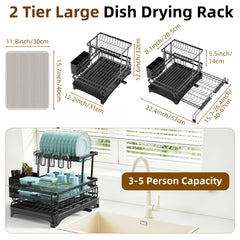 Rust resistant carbon steel dish rack for kitchen use