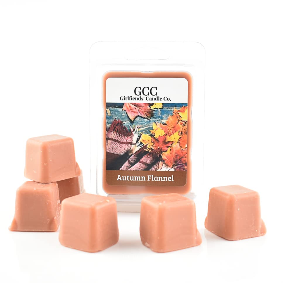 Autumn Flannel Scented Wax Melt 3+ oz clamshell bergamot mahogany musk fragrance