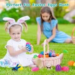 Easter basket fillers AUUGUU eggs with soft plush rabbits