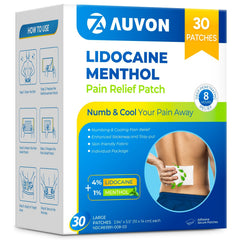 AUVON Max Strength Patches lidocaine menthol back pain relief patch